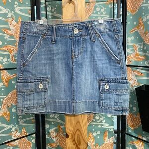 Old Navy Distressed Denim Mini Skirt
